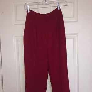 High Waisted Red Dress Pants
